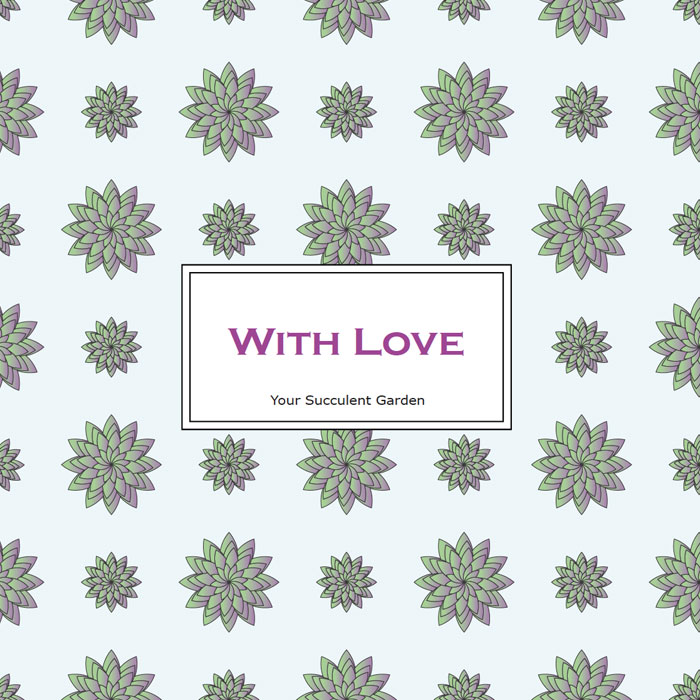 with love soft green wrapper
